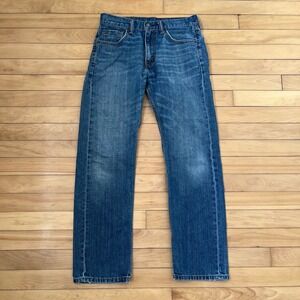 Levis 505 Regular Fit Straight Leg Jeans Mens W30 L30 Medium Wash Blue Denim